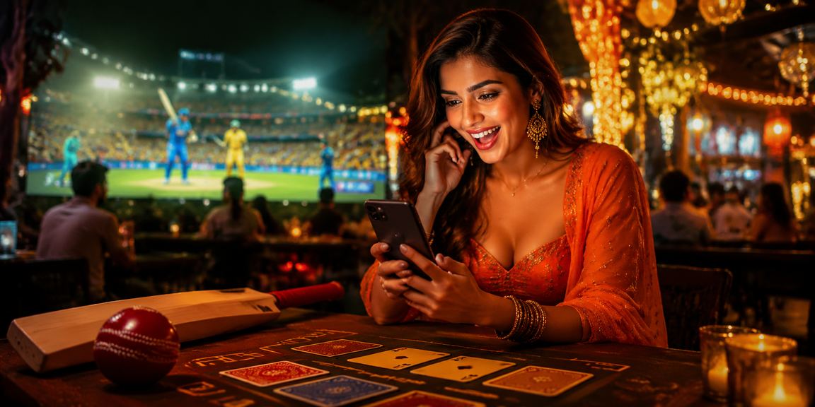 Cricket betting at vibrant Indian night market